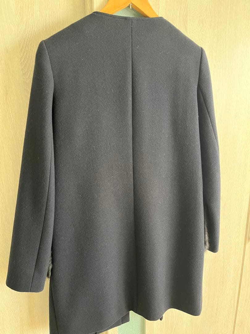 ANAYIアナイ　ミンクファー付き　ノーカラー　コート