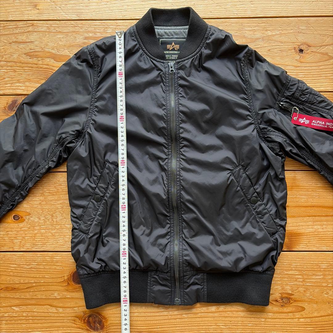 【あか】ALPHA INDUSTRIES MA-1 ブラック メンズM