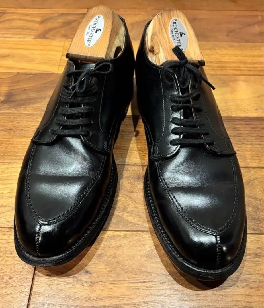 美品 Alden ブラック カーフ Uチップ 7 1/2