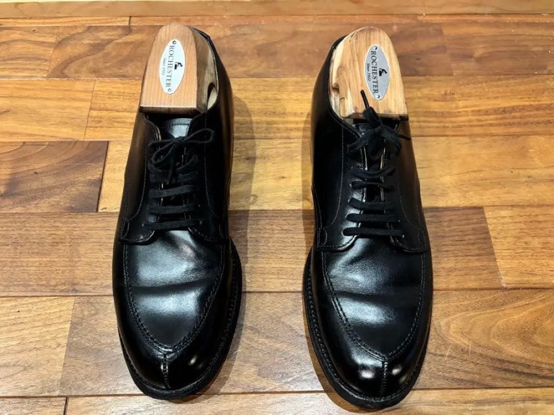 美品 Alden ブラック カーフ Uチップ 7 1/2