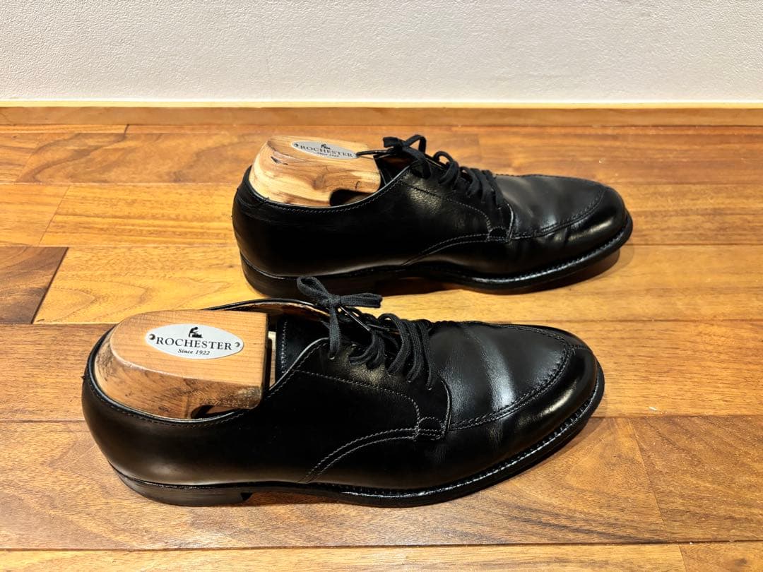 美品 Alden ブラック カーフ Uチップ 7 1/2
