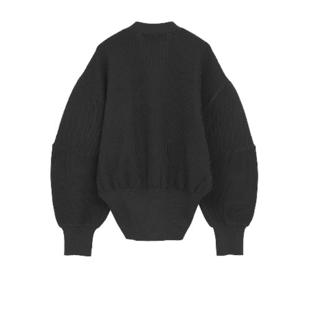CLANE CURVED SLEEVE KNIT CARDIGANブラック2新品