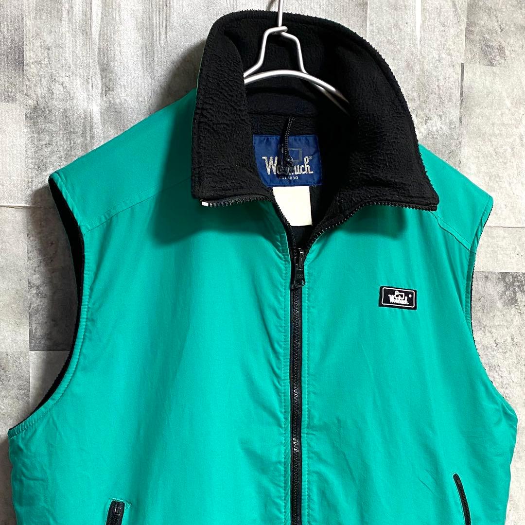 80s WOOLRICH ウールリッチ ウォームアップベスト 裏地フリース