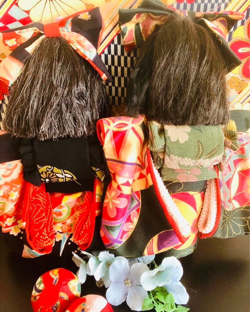 ＊高 様ご確認用＊市松風文化人形＊布人形•お着物doll28cm2体＊