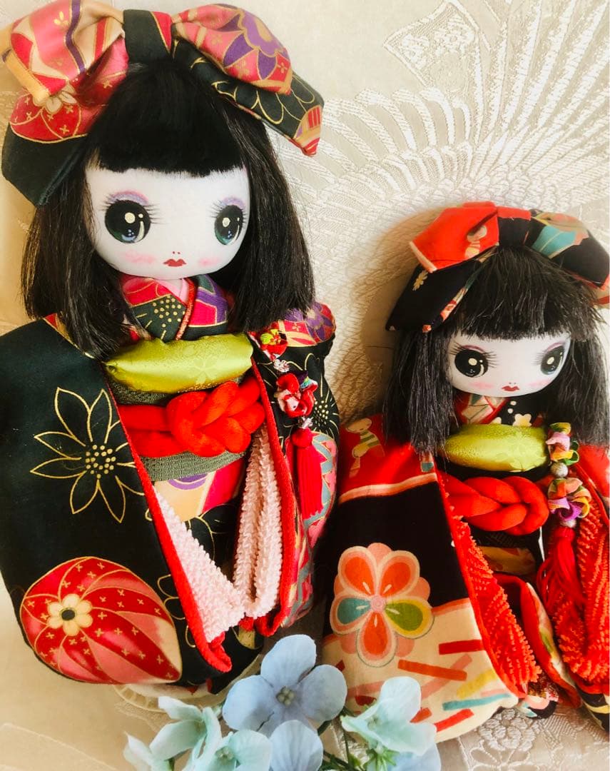 ＊高 様ご確認用＊市松風文化人形＊布人形•お着物doll28cm2体＊