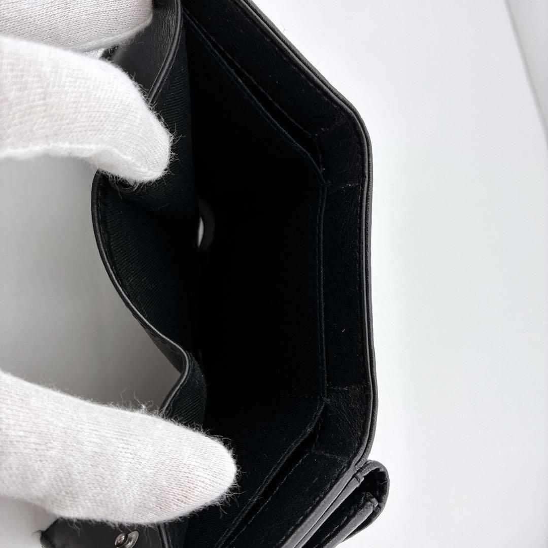 Vivienne Westwood 三つ折り財布　ブラック　レザー　オーブ　黒