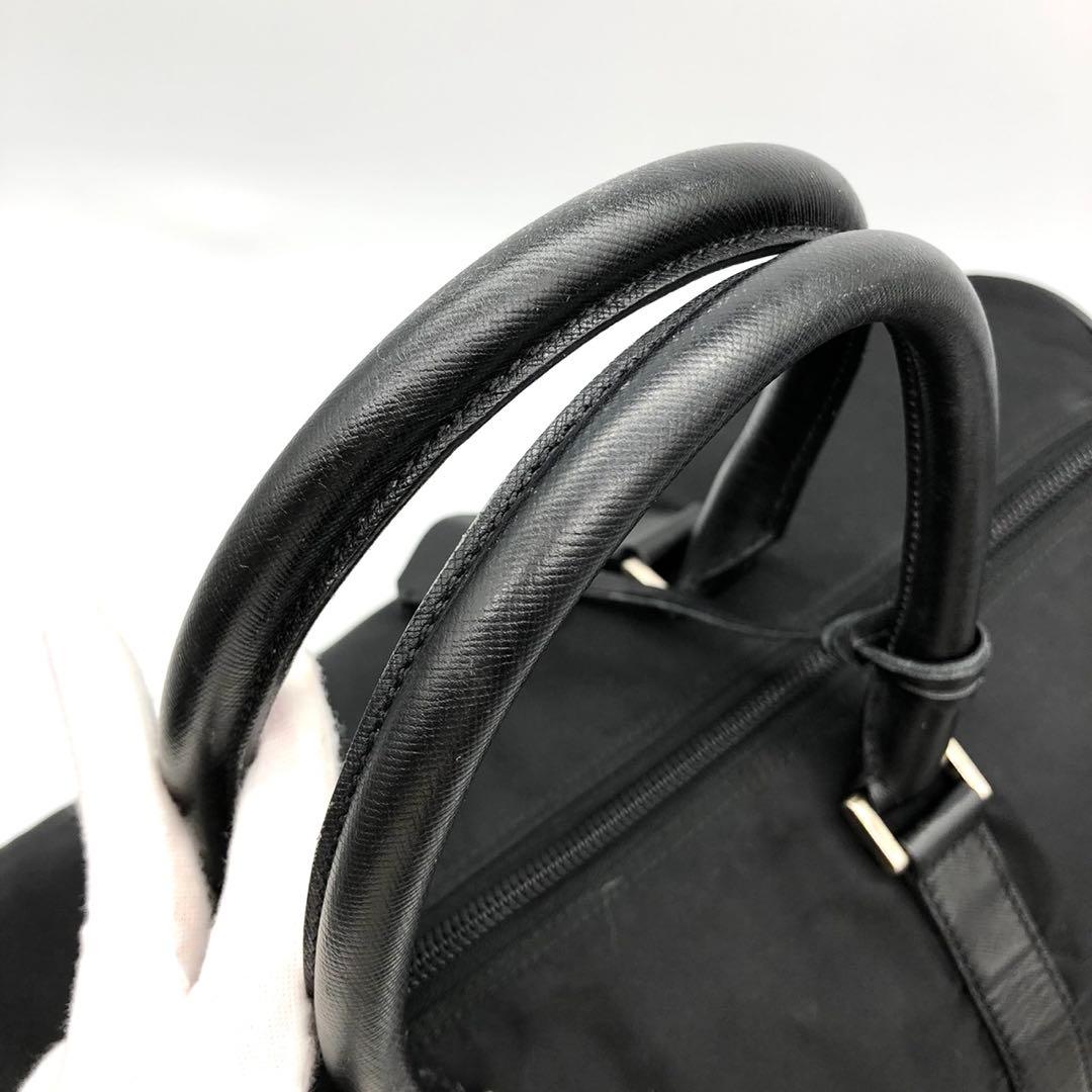 ✨美品✨プラダ ボストンバッグ 2way 三角ロゴプレート 大容量 ナイロン 黒