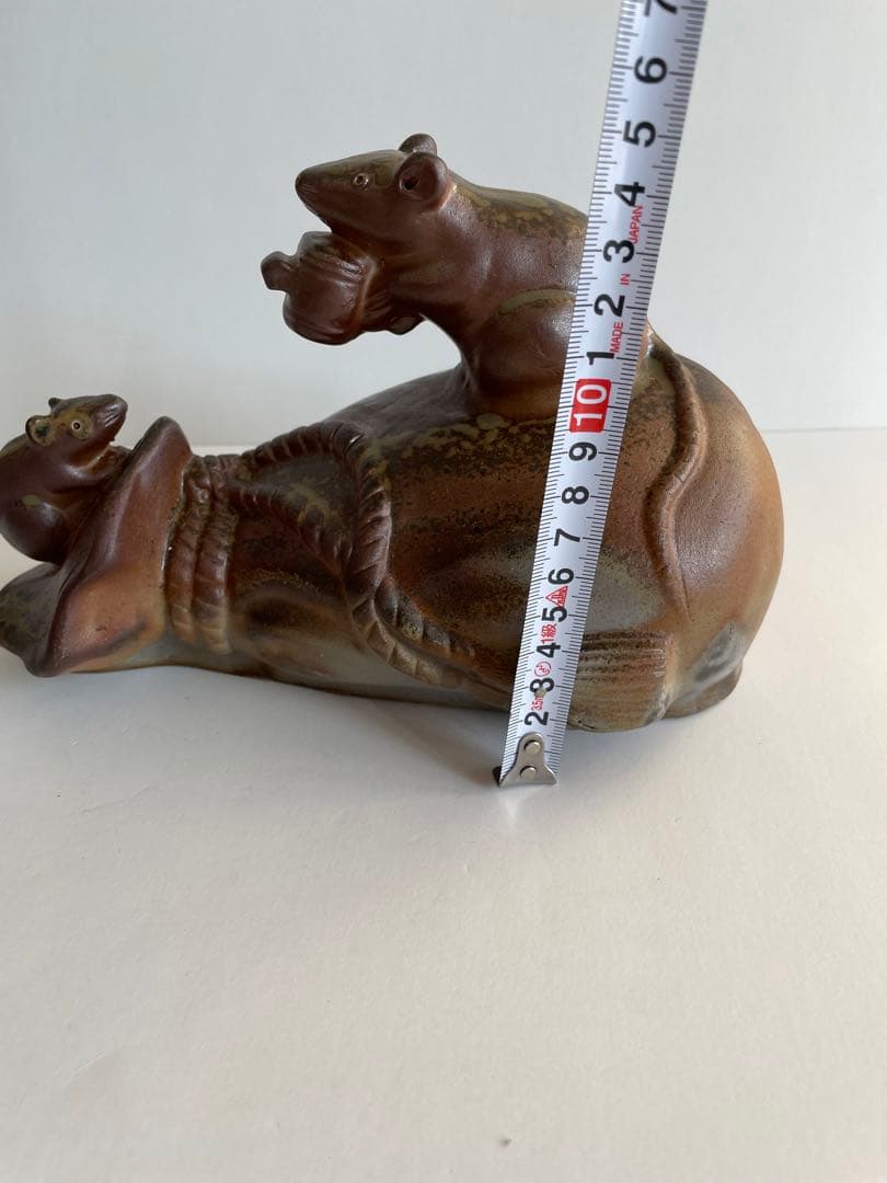 備前焼　鼠　ネズミ　飾り物　置物