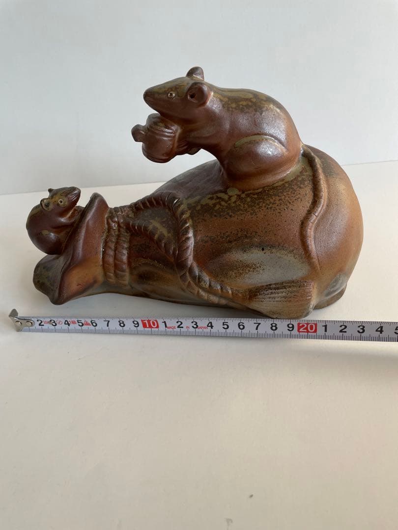 備前焼　鼠　ネズミ　飾り物　置物
