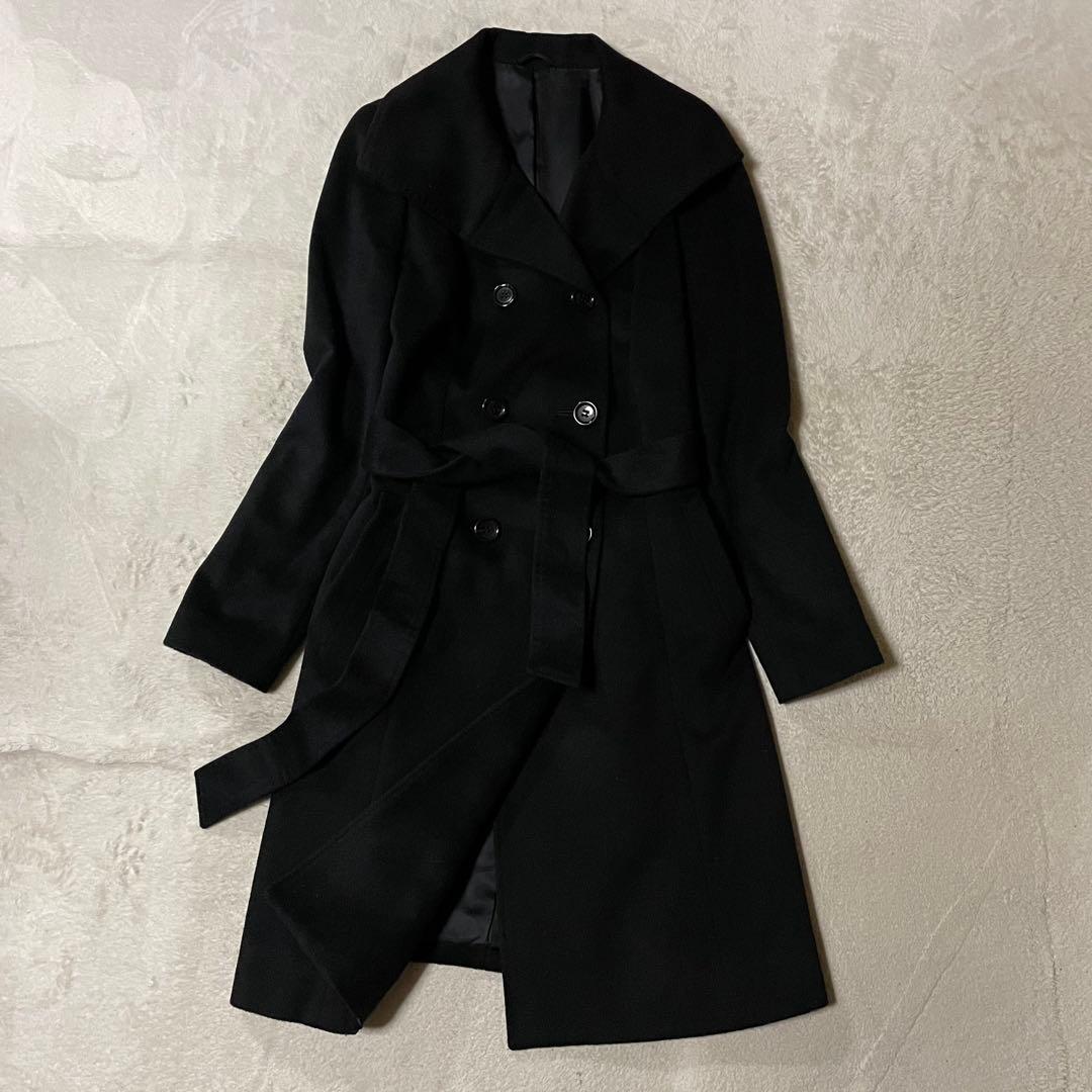専用アナイ ANAYI カシミヤ混 ショールカラーベルテッドコート 36/S美品