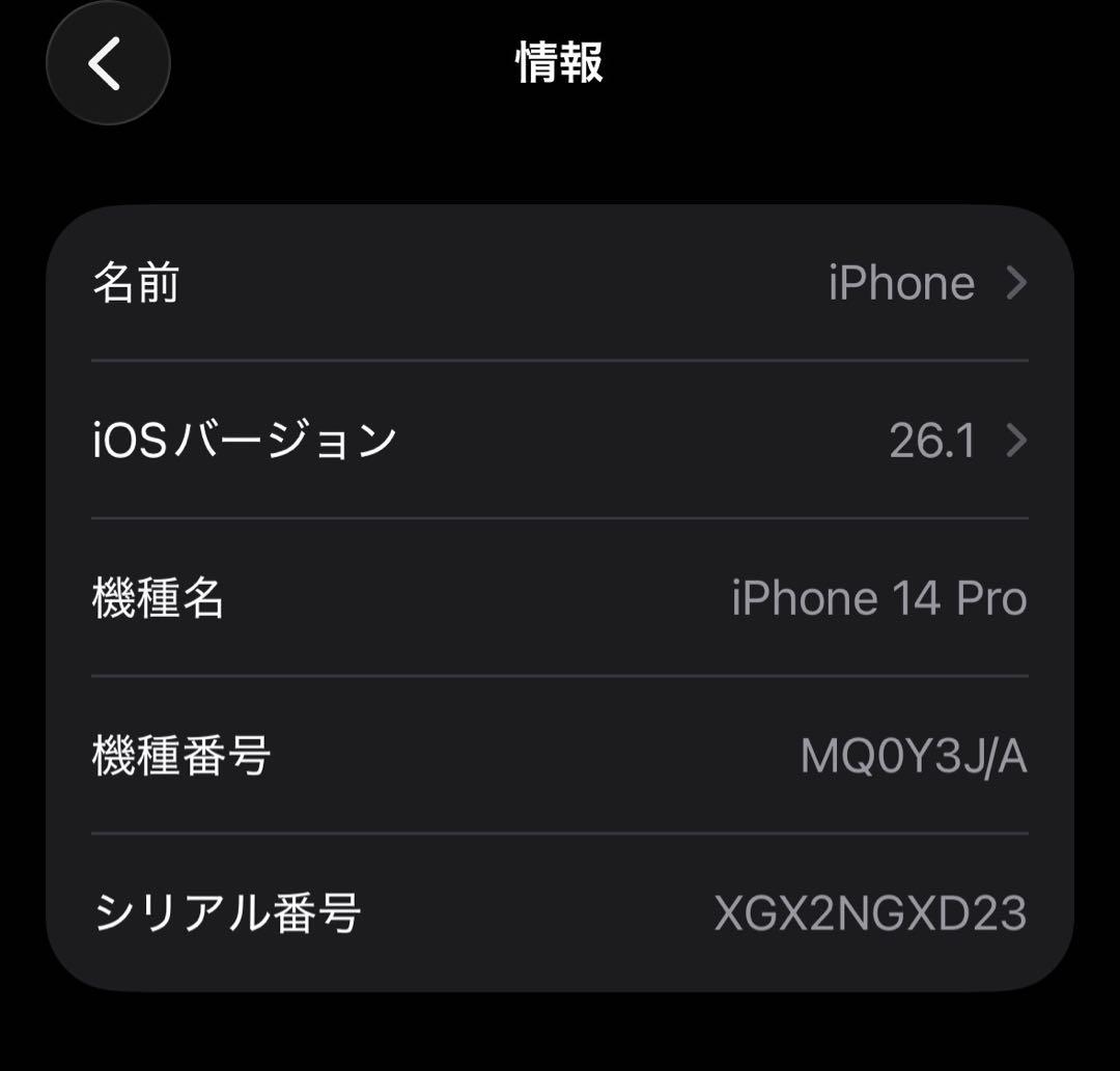 iPhone 14 Pro 256GB Simフリーシルバー動作良好ジャンク扱い