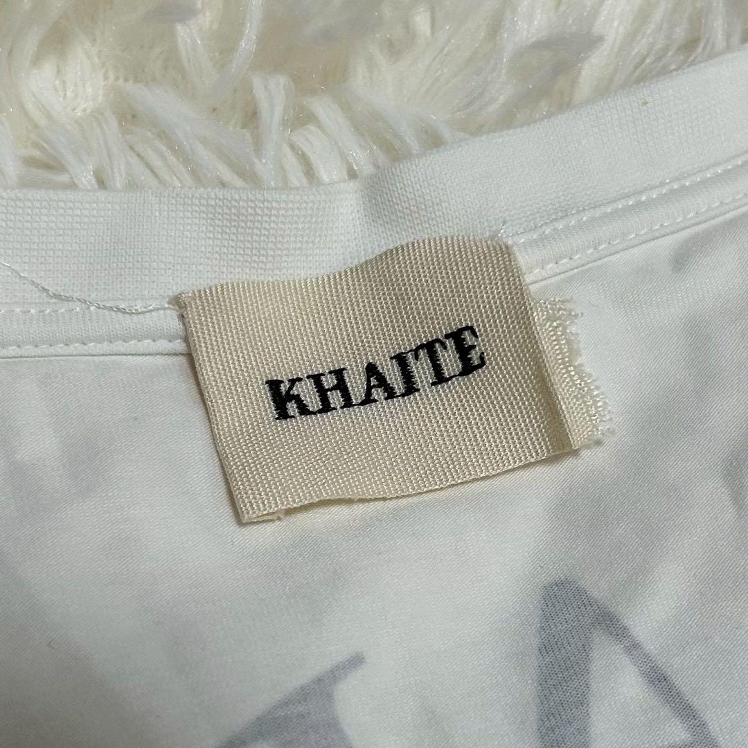 KHAITE（ケイト）サークルロゴ 白 半袖Tシャツ S レディース コットン