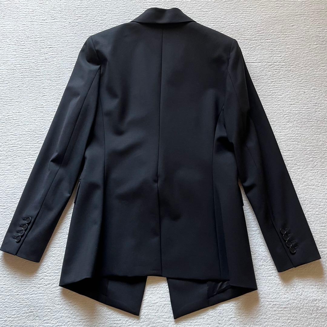 極美品 セオリー Theory テーラードジャケット 黒 M ピークドラペル