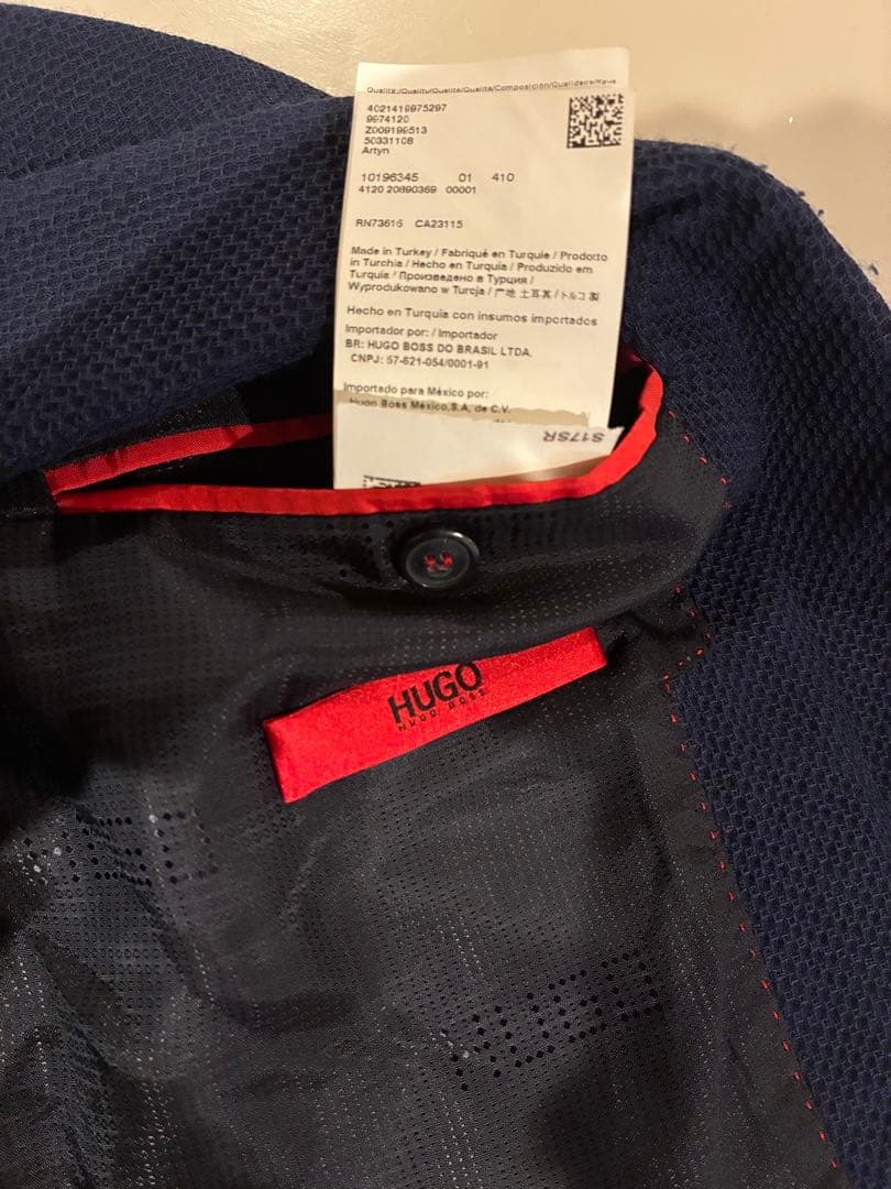 HUGO BOSS HUGO テーラードジャケット ネイビー スリムフィット