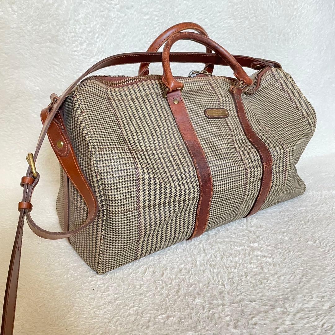 POLO Ralph Laurenボストンバッグ 千鳥格子　TA LON 大容量