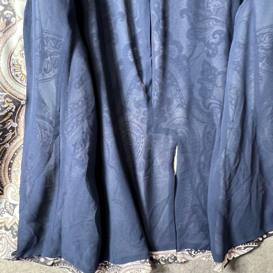 ETRO エトロ シルク100％ペイズリー柄テーラードジャケット44（XL)