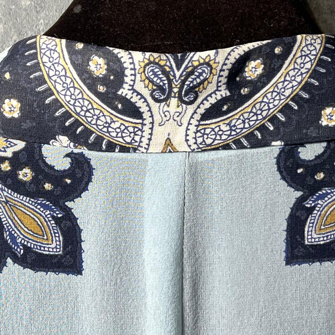 ETRO エトロ シルク100％ペイズリー柄テーラードジャケット44（XL)