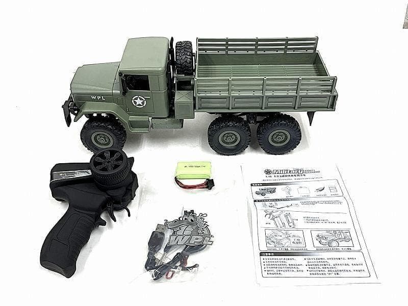 技術基準適合証明済　WPL 1/16 6WD 軍用トラックラジコン 緑
