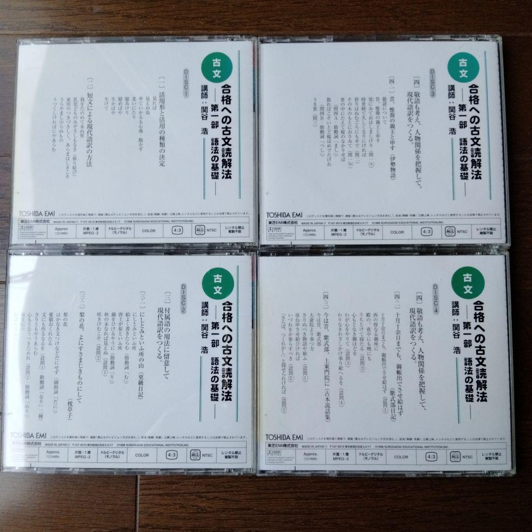 廃盤　関谷浩　駿台予備校　合格への古文読解法 DVD　全巻セット