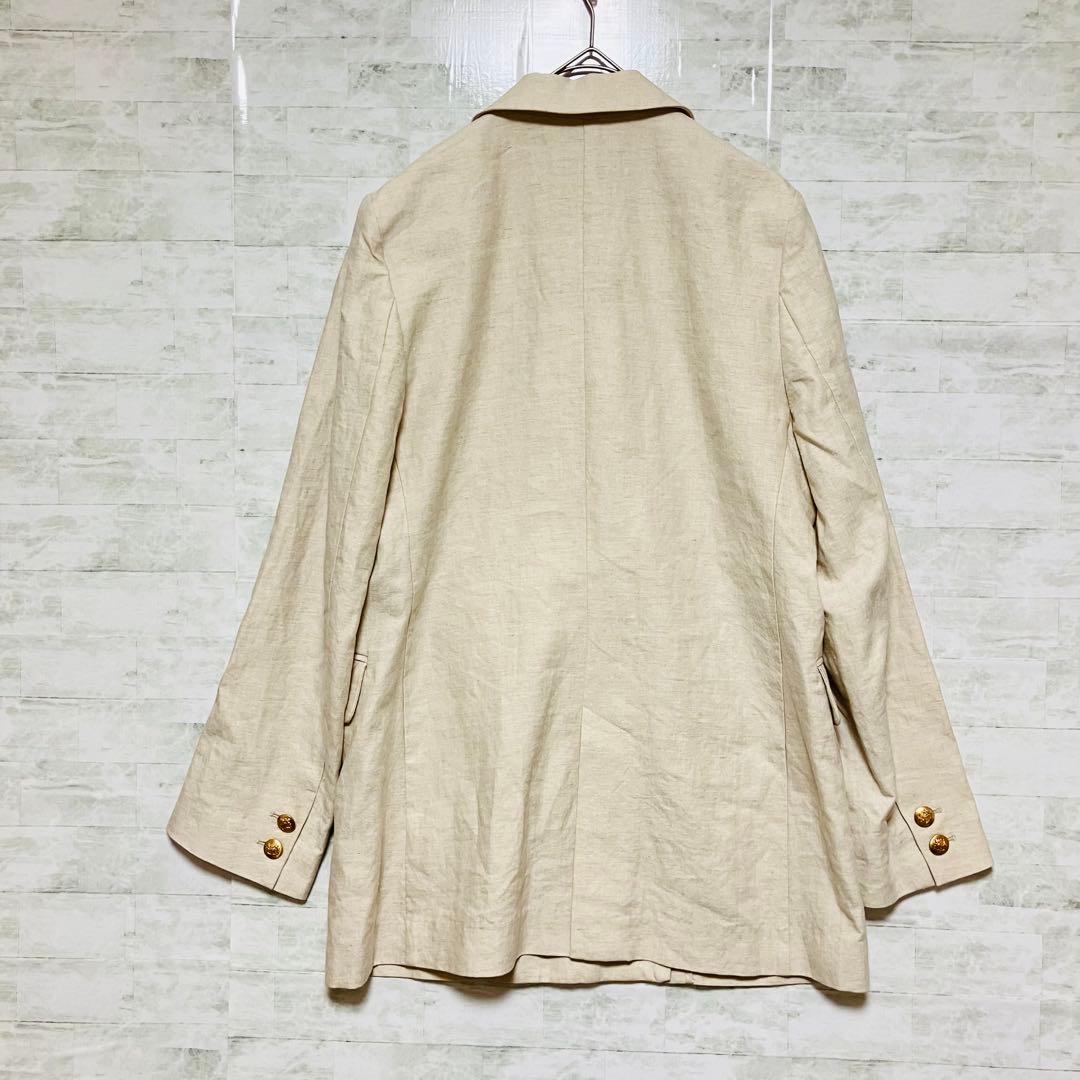 新品タグ付き CADUNE リネン混 ダブルジャケット ベージュ 定価3.1万円
