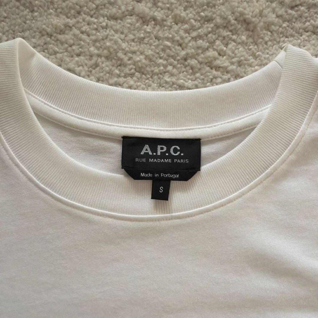 A.P.C. アーペーセー 刺繍ロゴ 長袖Tシャツ Sサイズ