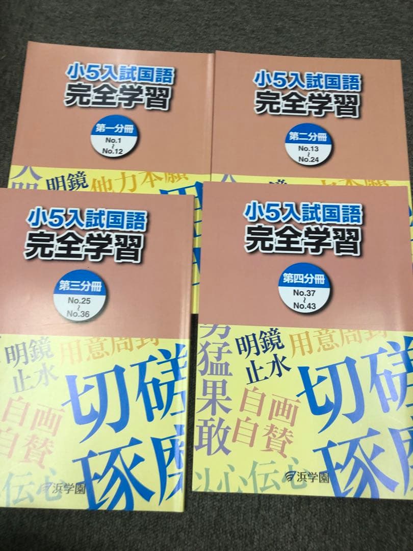 浜学園　5年生国語テキスト　書き込み解答ほぼ無し/ほぼ未使用/苦手対策