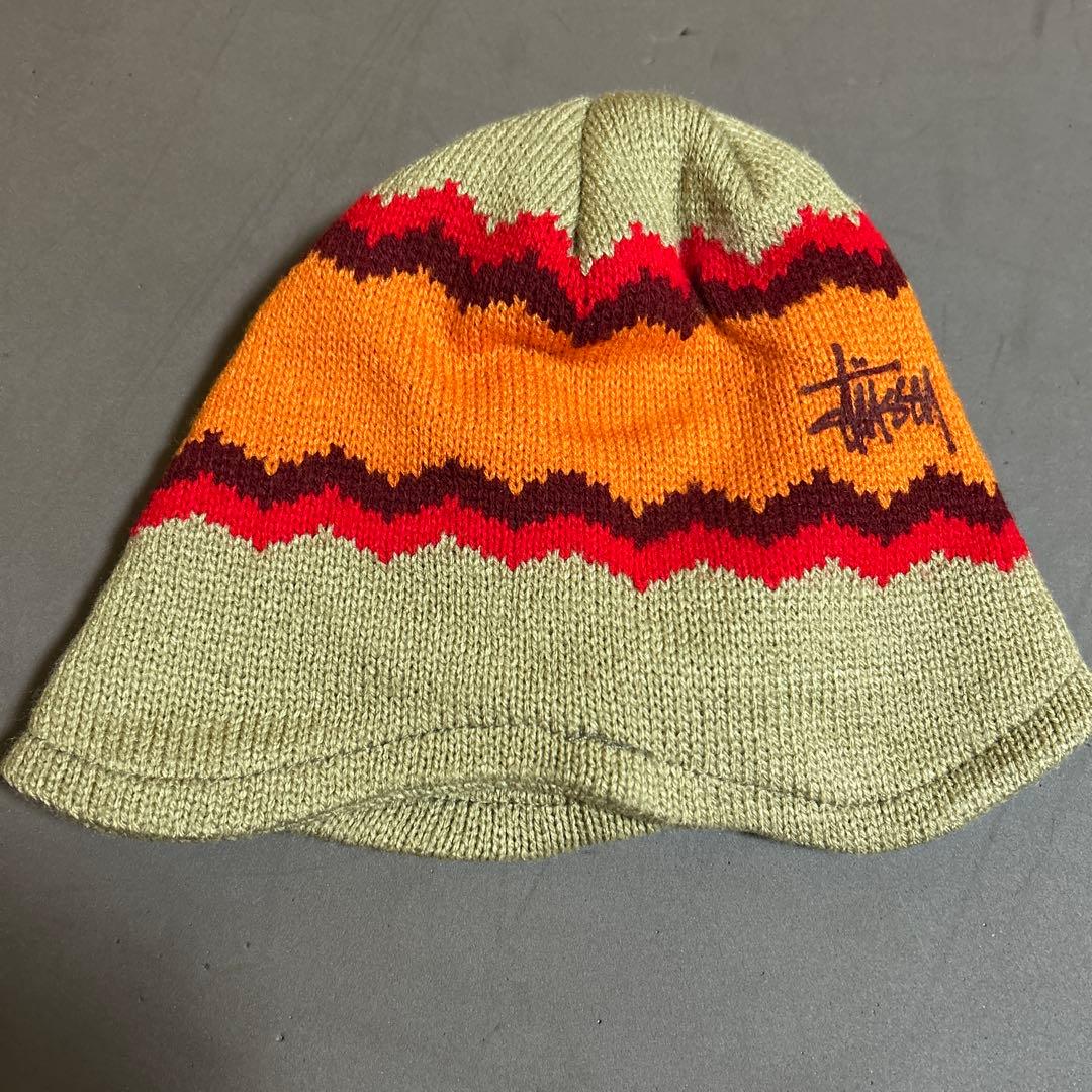 STUSSY　ビーニー ニット帽 USA製 old 希少90s〜00s