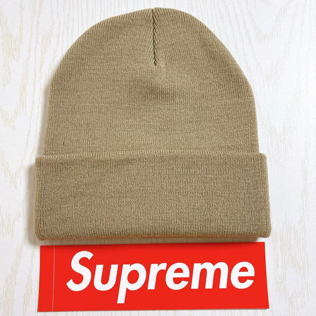 Supreme シュプリーム ニット帽　ビーニー　ベージュ　ストリート