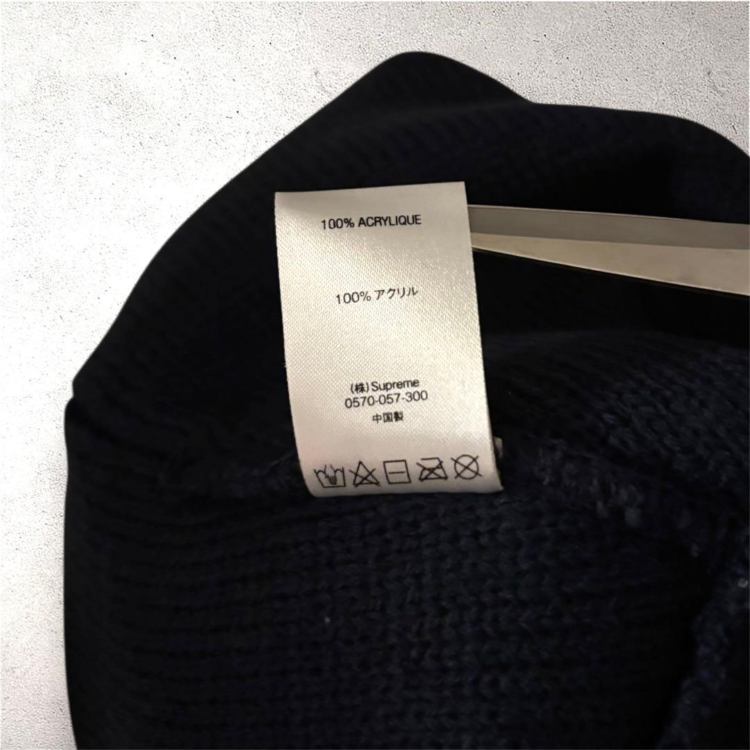 supreme \"BOX LOGO\"Basket Weave Beanie 美品
