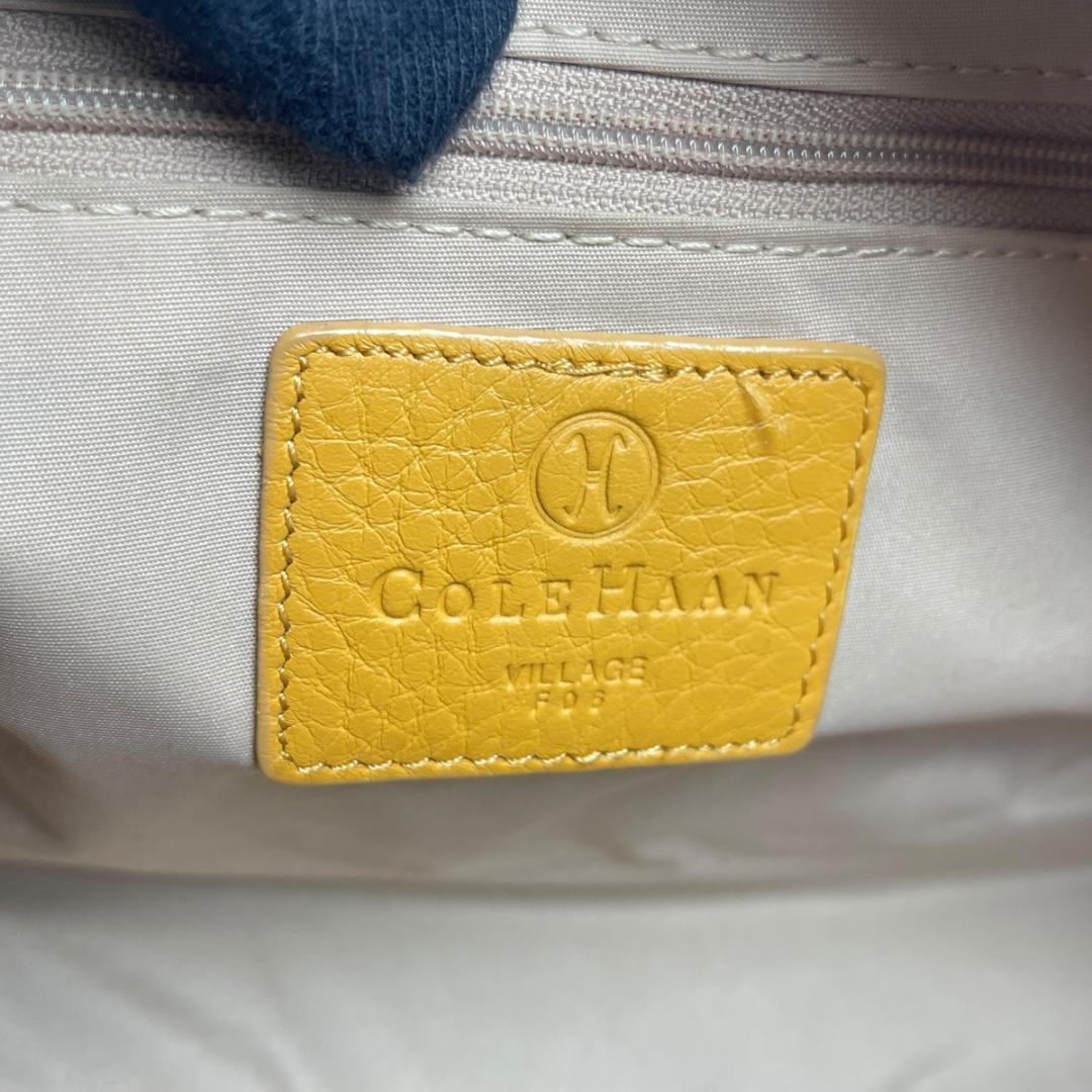 美品 Cole Haan 2923 ボストンバッグ 肩掛け レザー シボ革 本革
