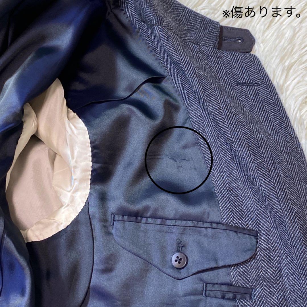 バーバリーズ　テーラードジャケット　ウール　ツイード　カシミヤ混　ヴィンテージ