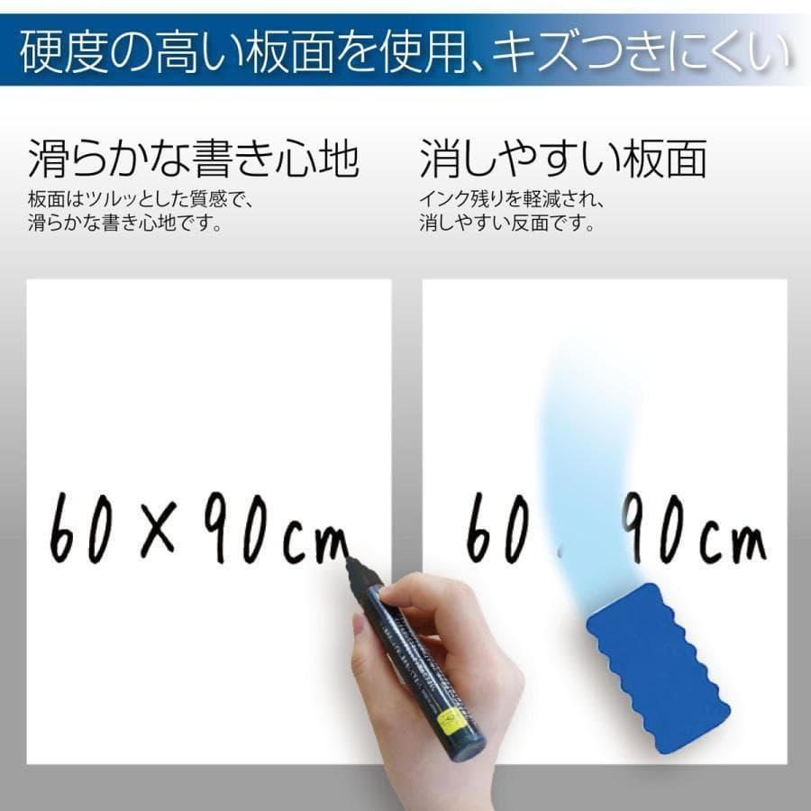 ホワイトボード 移動式 キャスター付き 両面仕様（幅120cm 高さ90cm）