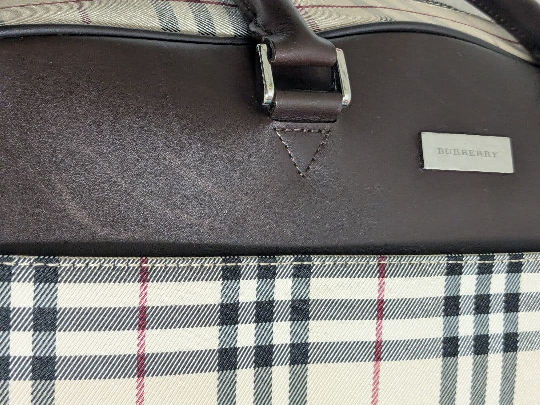 BURBERRY チェック柄 ボストンバッグ