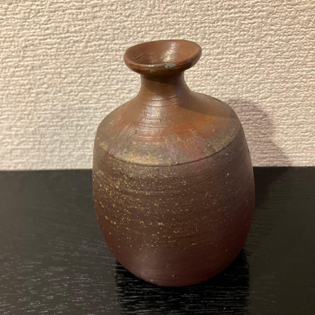 【備前焼】春湖苑　西村春湖　徳利［共箱有り］②