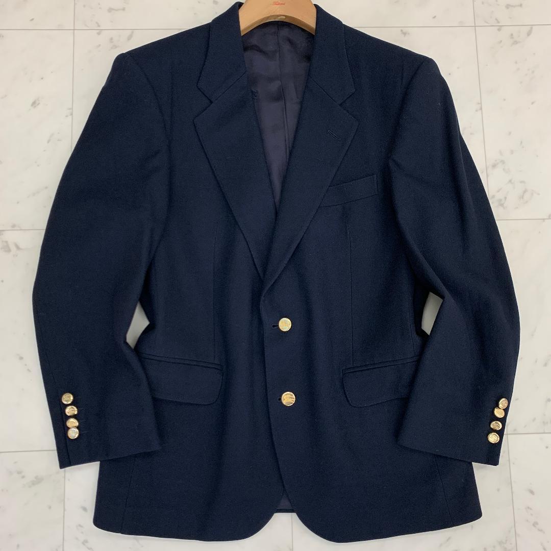 BURBERRY バーバリー テーラードジャケット 金ボタン ホースロゴ 紺色