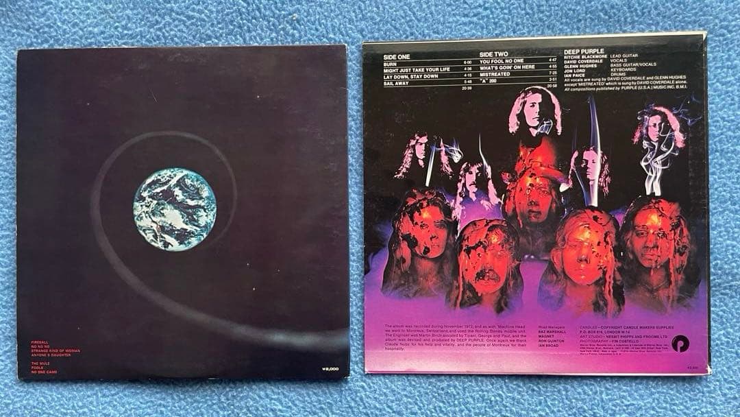 ディープ・パープル Deep Purple「Fireball」「Burn」2LP