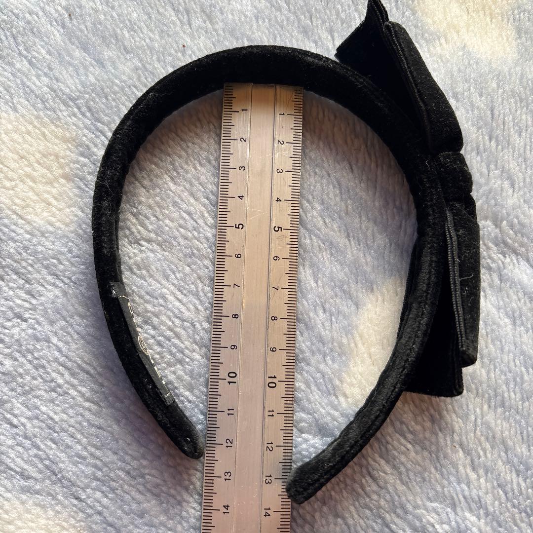 SALE CHANEL ブラックベルベット カチューシャ