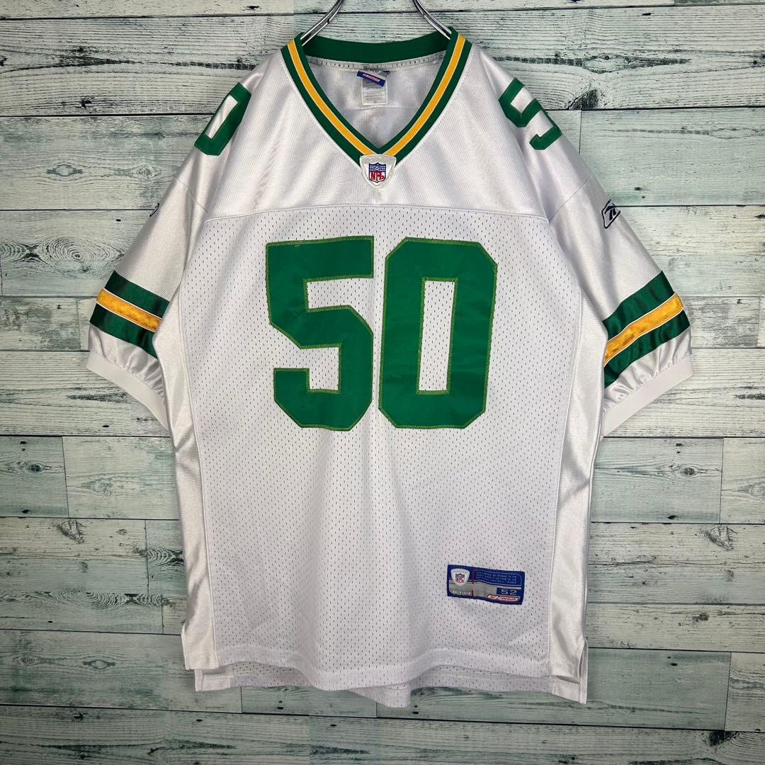リーボック NFL 全刺繍 パッカーズ アメフトゲームシャツ XL 5514