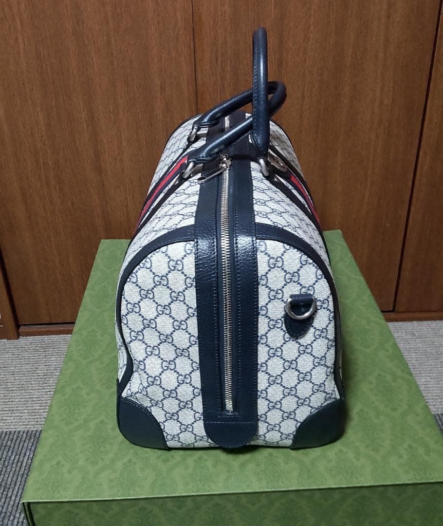 鏡！ GUCCI GGキャンバス ミディアム ボストンバッグ