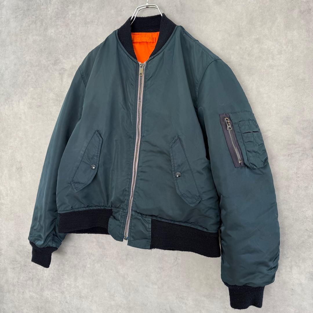 70s80s SPIEWAK スピワックMA-1 フライトジャケット42ネイビー