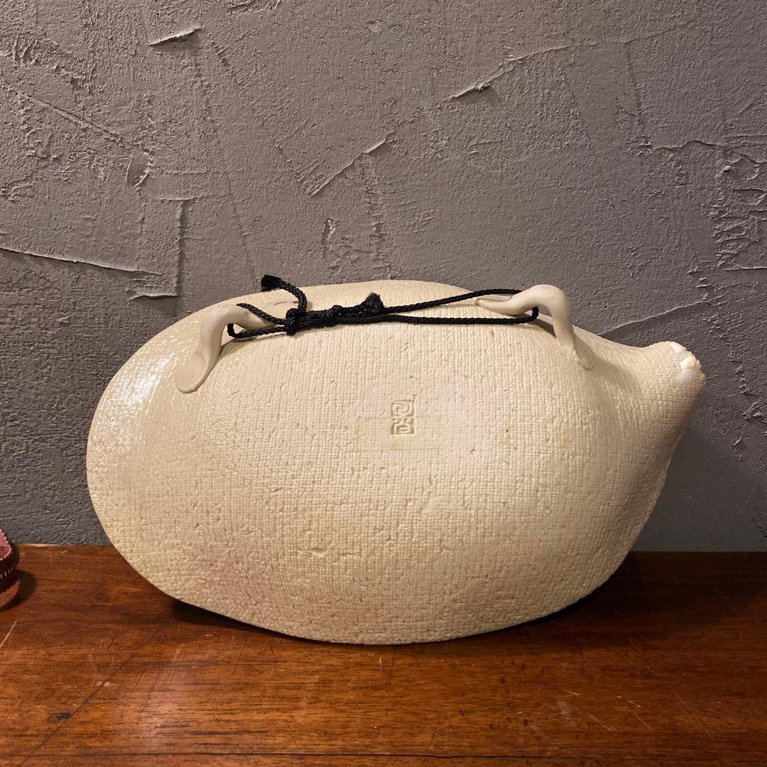 笠間焼 中野晃嗣作 陶画 漁船 壁掛け 骨董品 共箱付き コレクション