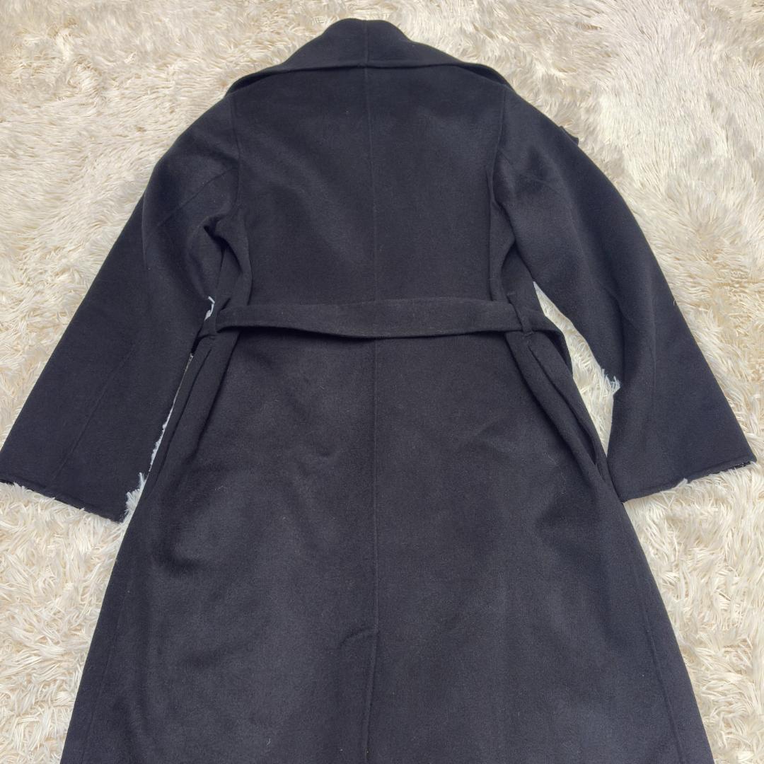 極美品 IVY&OAK (着丈118㎝) ウール　ガウンコート ブラック 38