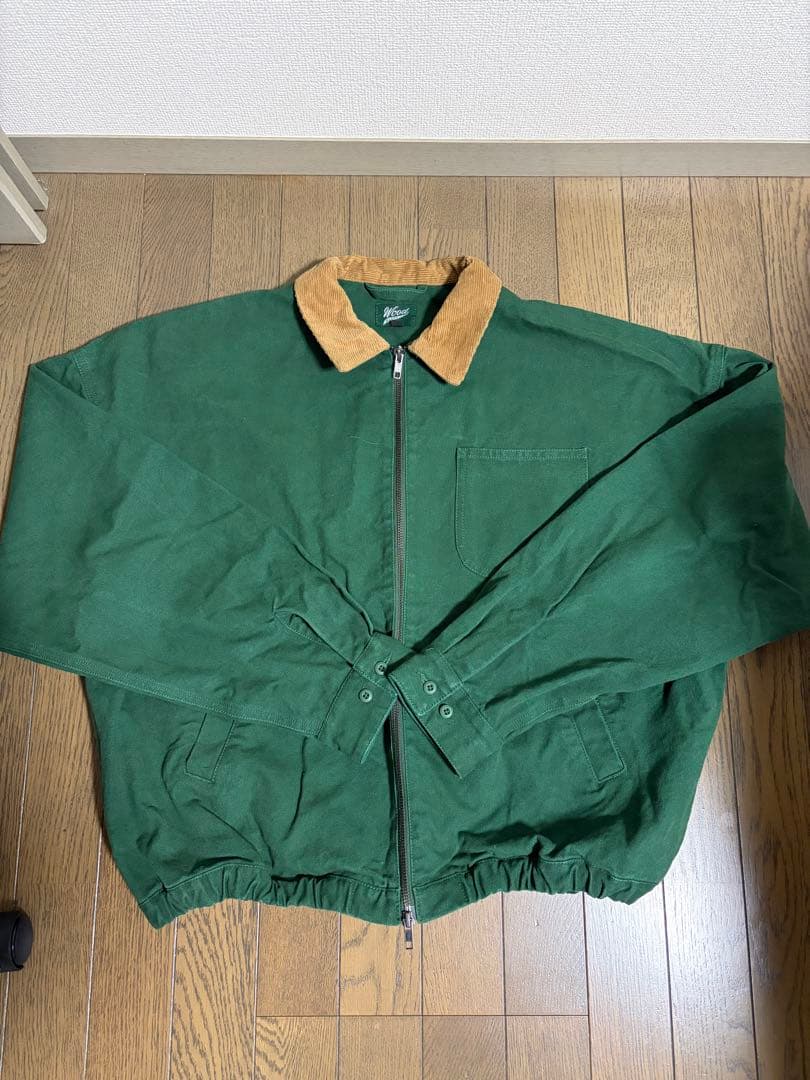 ジャケット・アウター WOODBLOCK WIDE SLEEVE DUCK JACKET GREEN