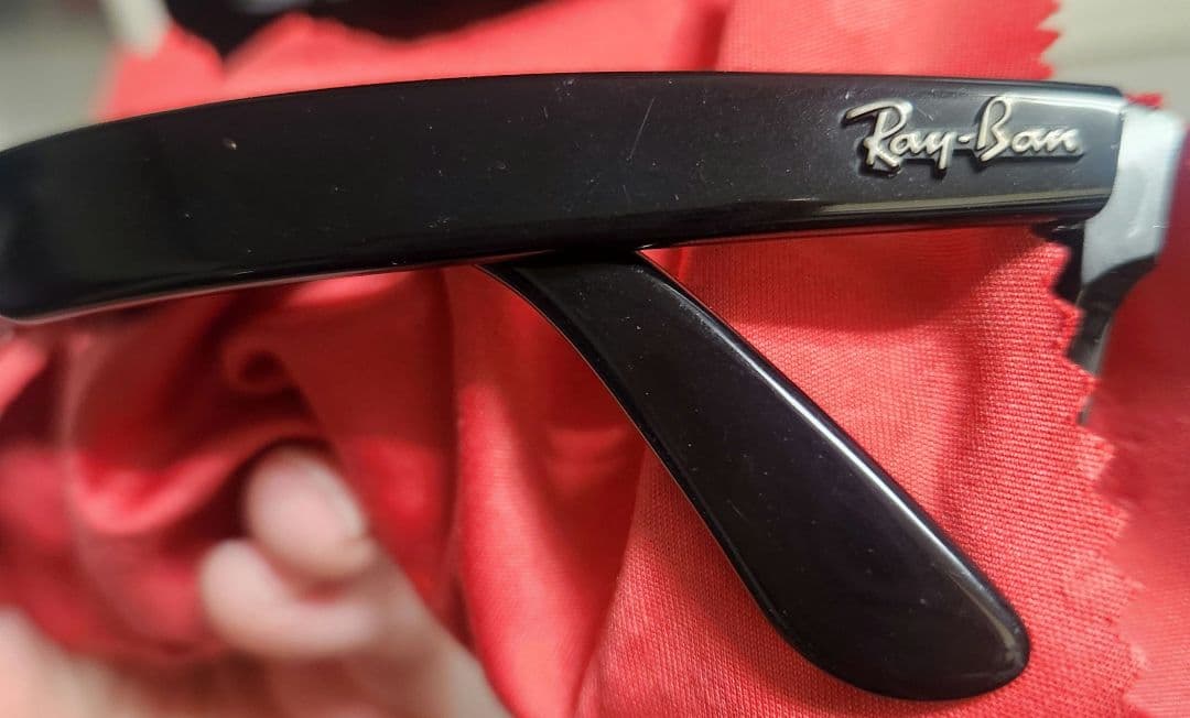ばぺRay-Ban ブラック サングラス メガネ拭きクロス&ケース付き