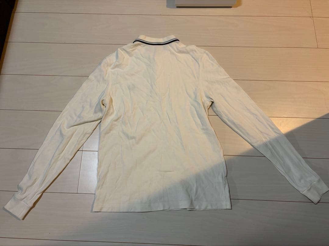 FRED PERRY ホワイト 長袖ポロシャツ S
