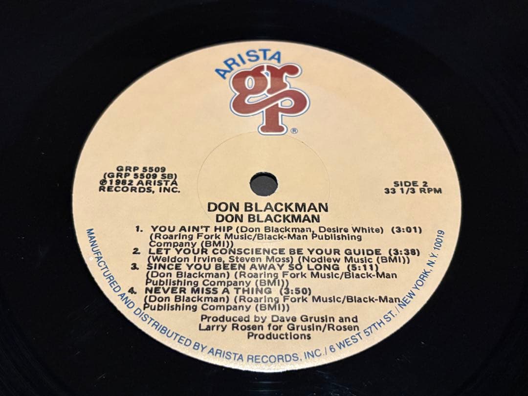 Don Blackman USオリジナルLP レコード