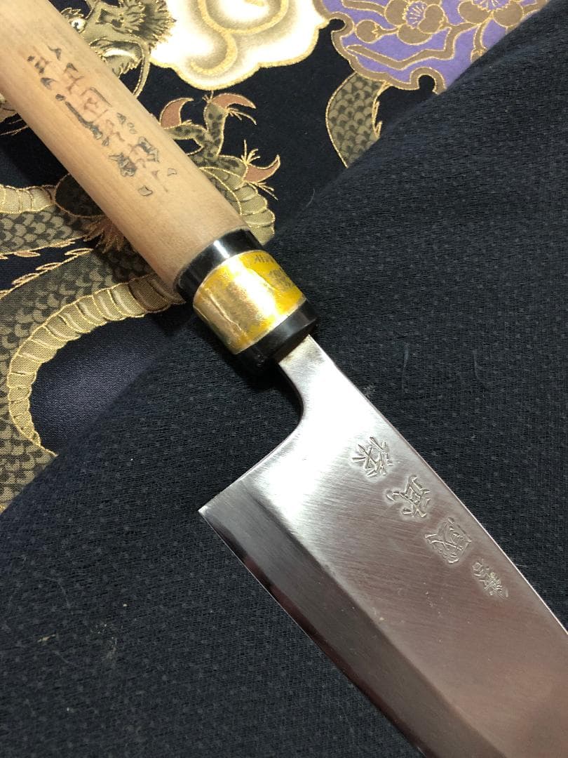 【研ぎ済み】日本鋼・手打ち　小鍛冶國武　出刃包丁　和包丁　ナイフ　料理　釣り