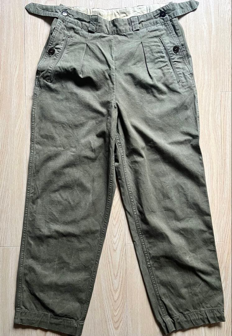 40s 50s コットン リネン フランス軍 グルカ パンツ