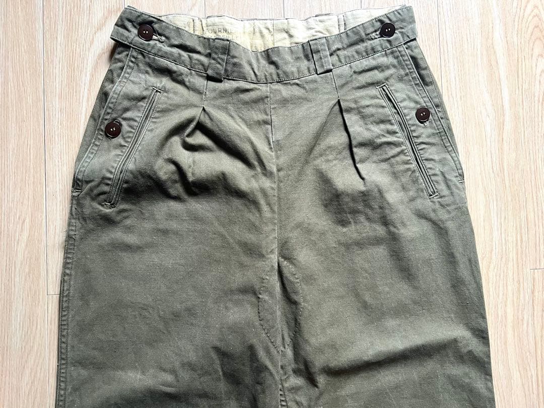 40s 50s コットン リネン フランス軍 グルカ パンツ