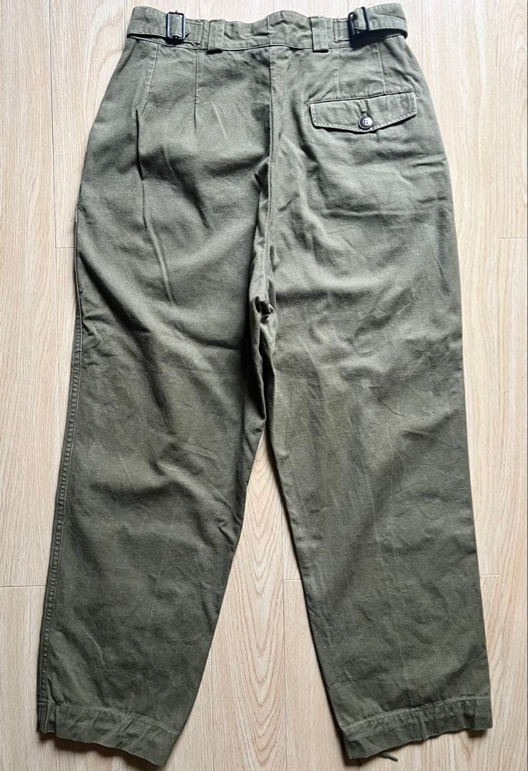 40s 50s コットン リネン フランス軍 グルカ パンツ